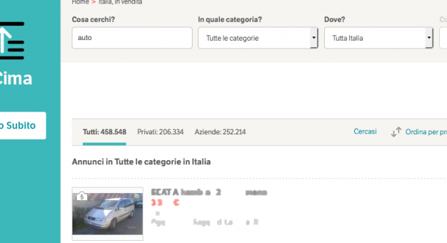 BARBARANO – Compra l'auto online, truffato