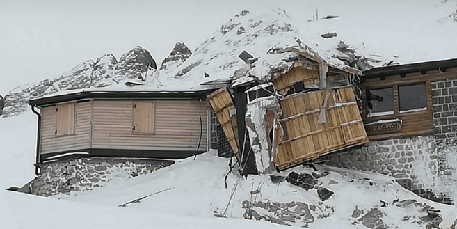 Valanga travolge il Rifugio Pian dei Fiacconi in Marmolada: danni irreparabili (FOTO)